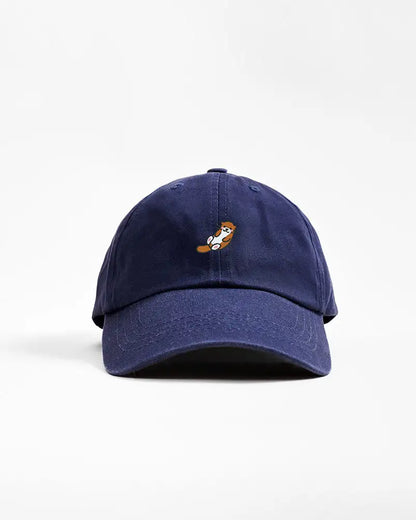 Casquette bleu avec loutre brodé