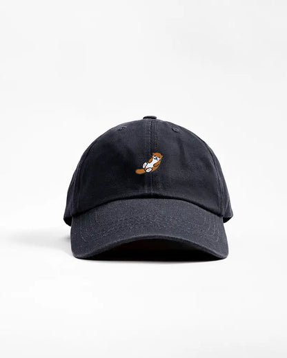 Casquette noir avec loutre brodé