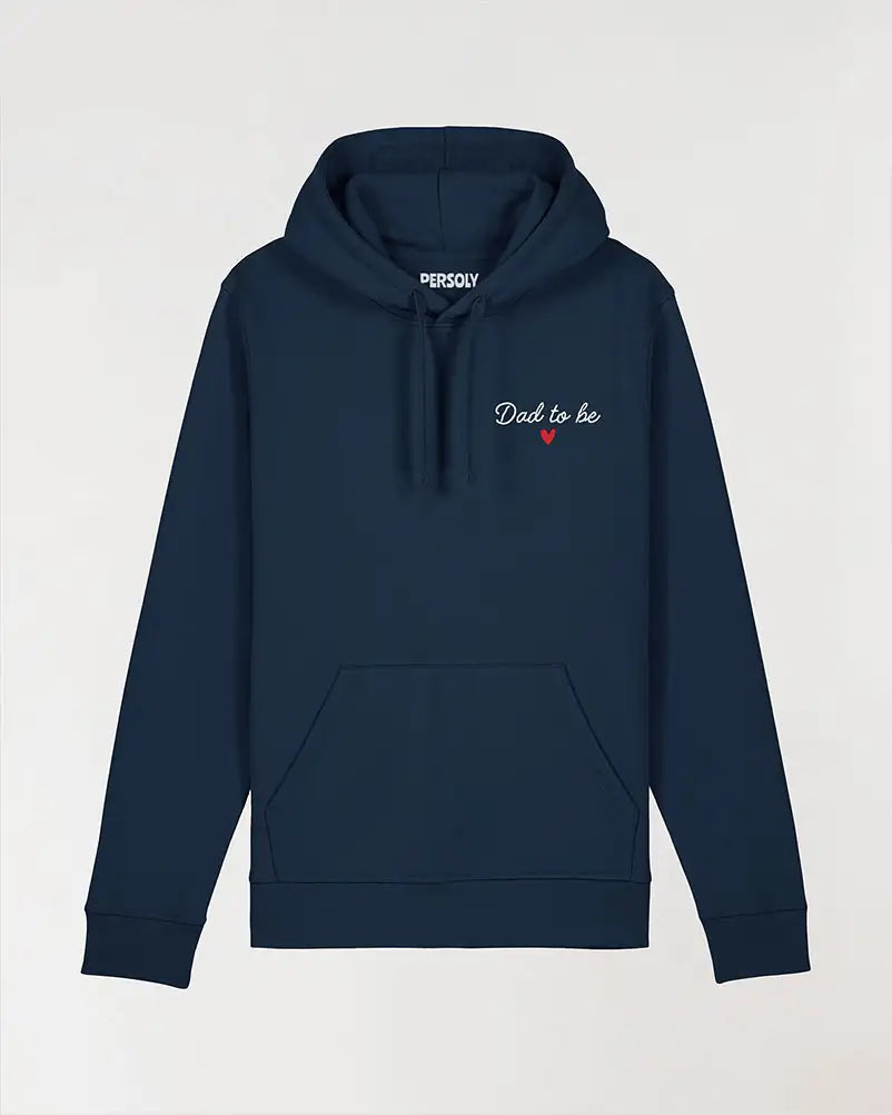 Hoodie unisexe bleu personnalisé brodé 