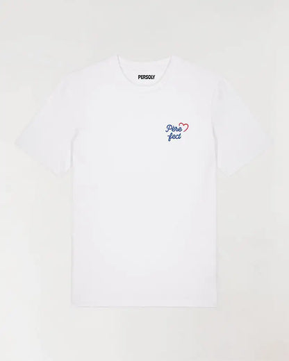 T-shirt blanc homme père-fect brodé
