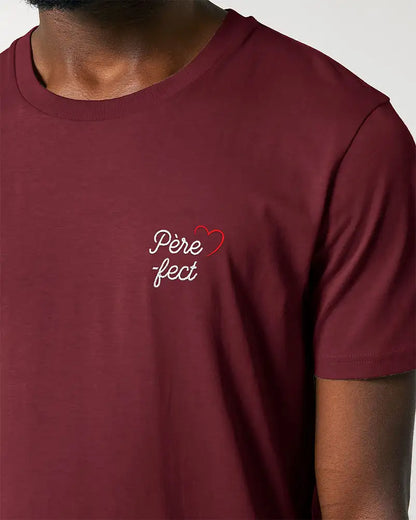 T-shirt bordeaux homme père-fect brodé