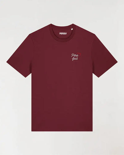 T-shirt bordeaux homme père-fect brodé