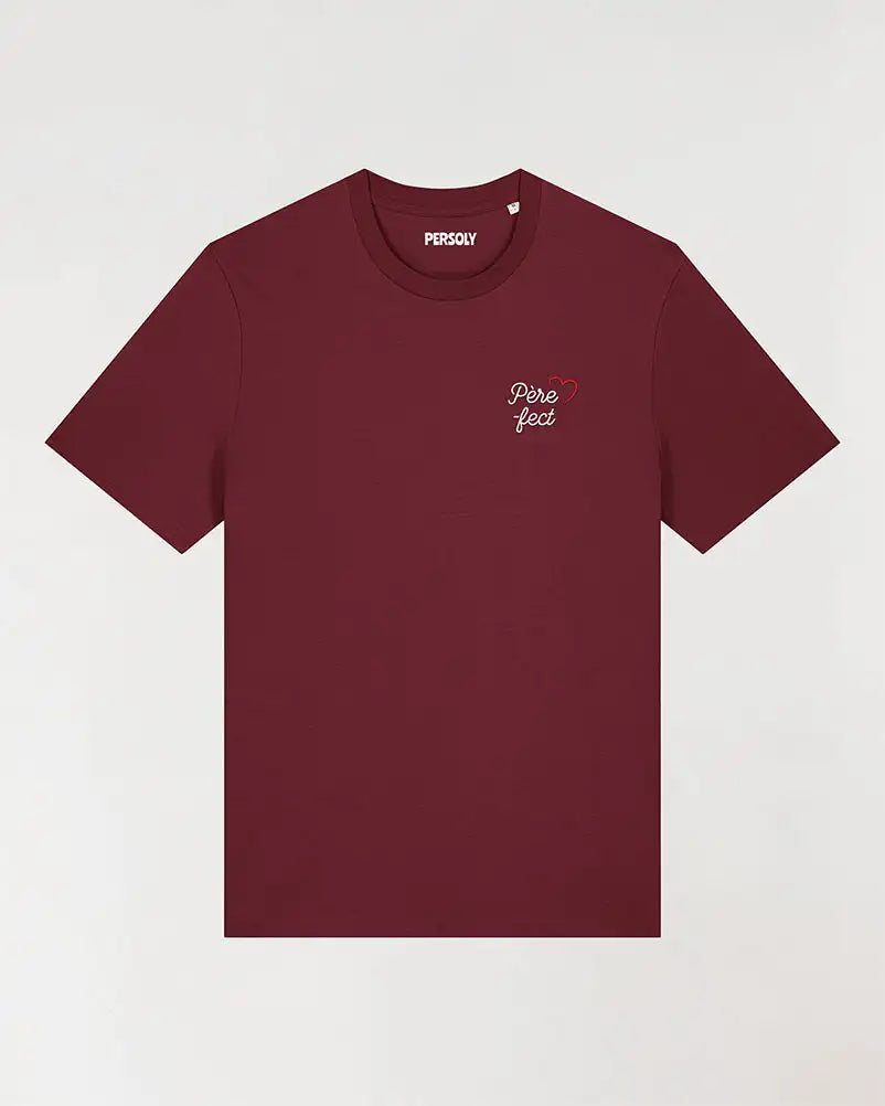 T-shirt bordeaux homme père-fect brodé