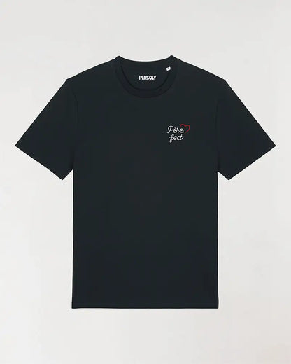 T-shirt noir homme père-fect brodé